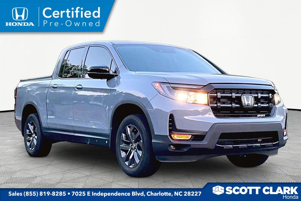 Sonic Gray Pearl 2024 Honda Ridgeline Pickup Truck All-Wheel Drive 9-Speed Automatic
