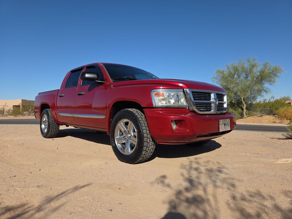 Inferno Red Crystal Pearl 2008 Dodge Dakota Laramie Crew Cab 4WD Pickup Truck Four-Wheel Drive 5-Speed Automatic