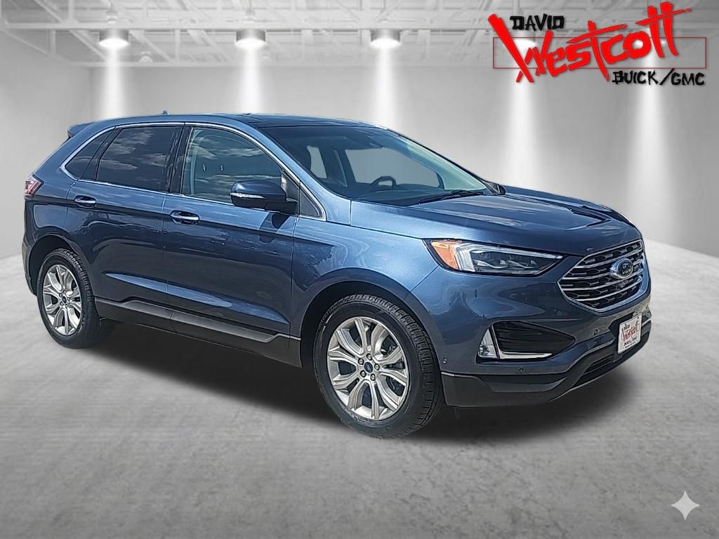 Blue Metallic 2019 Ford Edge Titanium AWD SUV / Crossover All-Wheel Drive 8-Speed Automatic