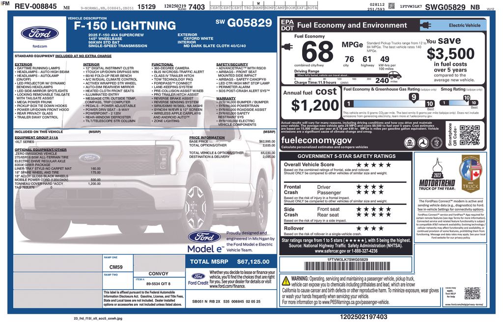 Certified Used 2025 White Ford XLT image 7