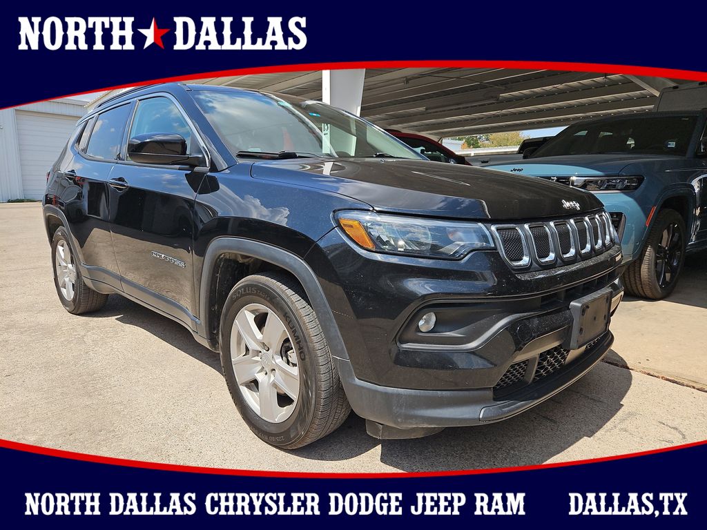 Diamond Black Crystal Pearlcoat 2022 Jeep Compass SUV / Crossover Front-Wheel Drive 6-Speed Automatic