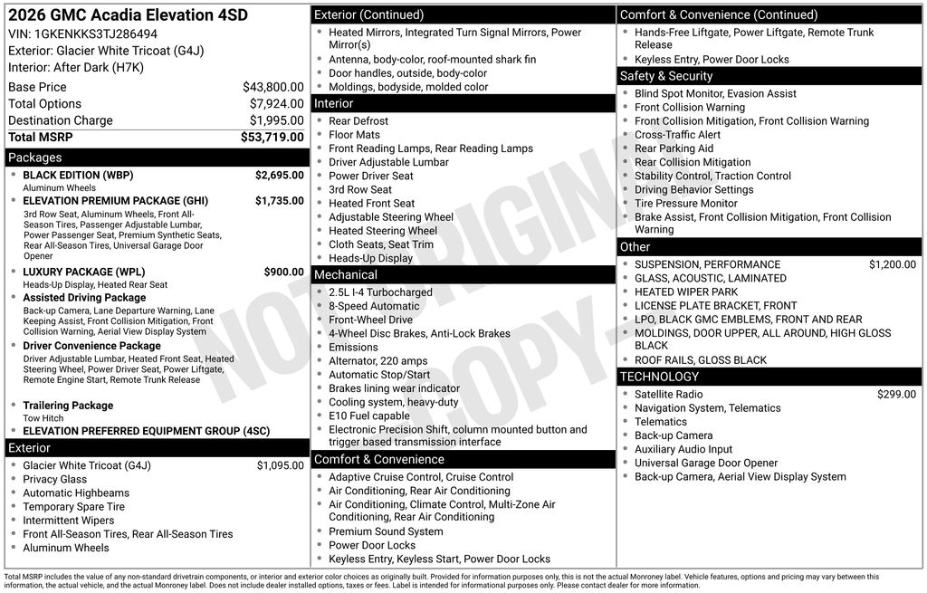 2026 GMC Acadia Elevation - Photo 43