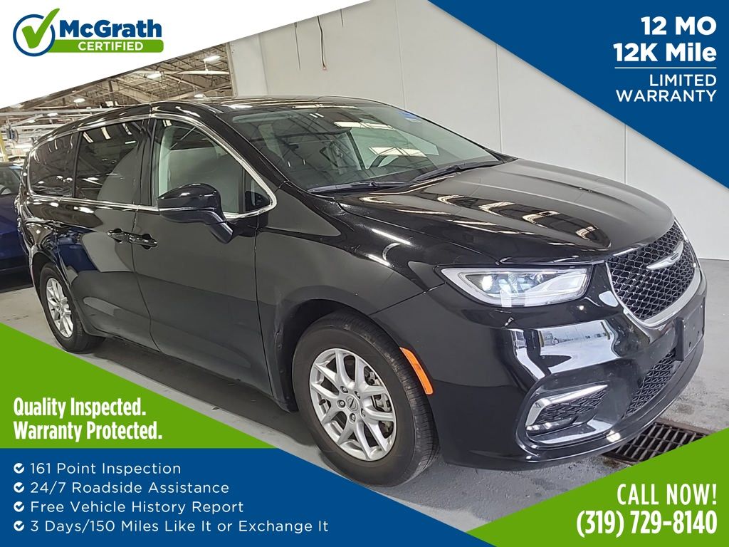 Diamond Black Crystal Pearlcoat 2024 Chrysler Pacifica Touring L FWD Minivan Front-Wheel Drive 9-Speed Automatic