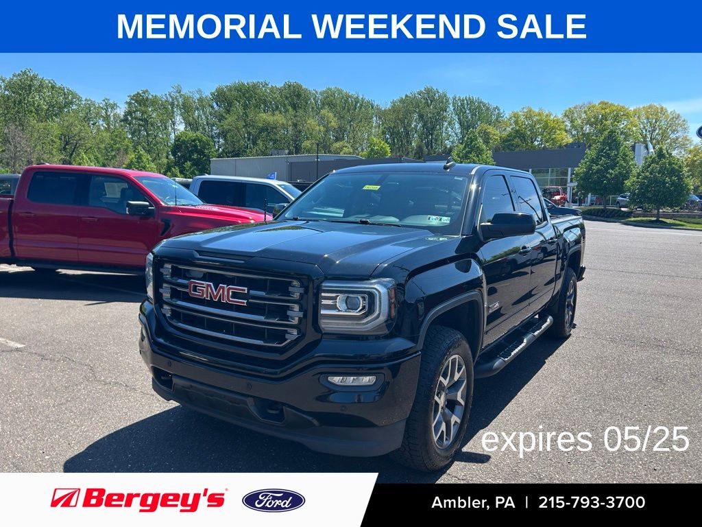 Onyx Black 2017 GMC Sierra 1500 SLT Crew Cab 4WD Pickup Truck Four-Wheel Drive 8-Speed Automatic Overdrive