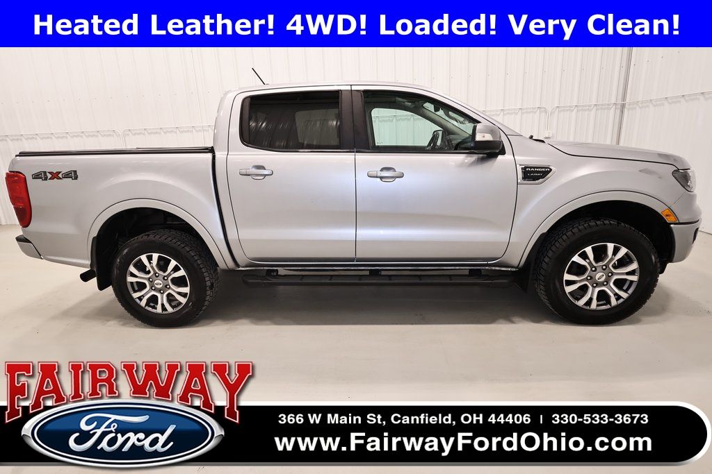 Iconic Silver Metallic 2021 Ford Ranger Lariat SuperCrew 4WD Pickup Truck Four-Wheel Drive Automatic