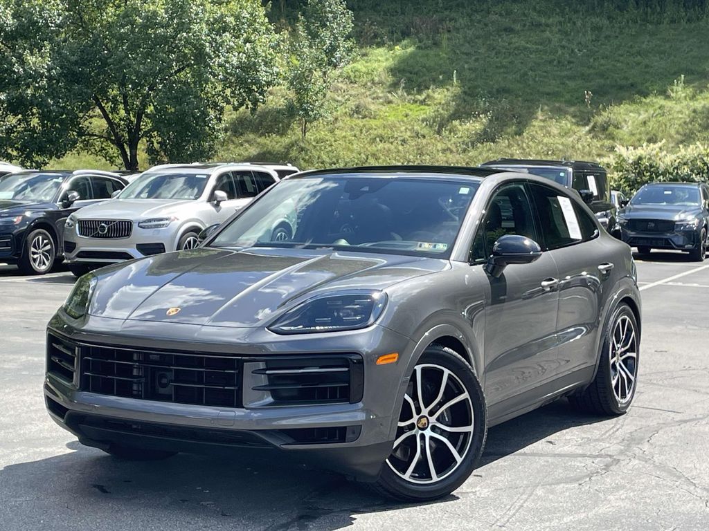 Gray (Quartzite Grey Metallic) 2024 Porsche Cayenne Coupe Coupe All-Wheel Drive 8-Speed Automatic