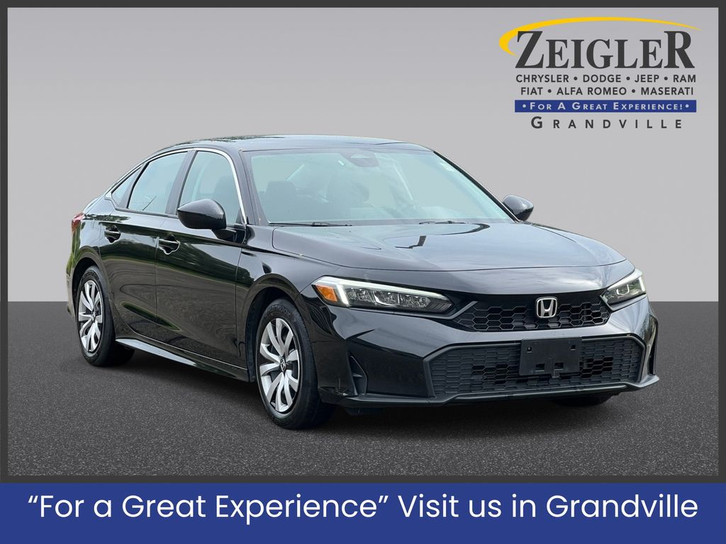 Crystal Black Pearl 2025 Honda Civic Sedan Front-Wheel Drive Continuously Variable Transmission
