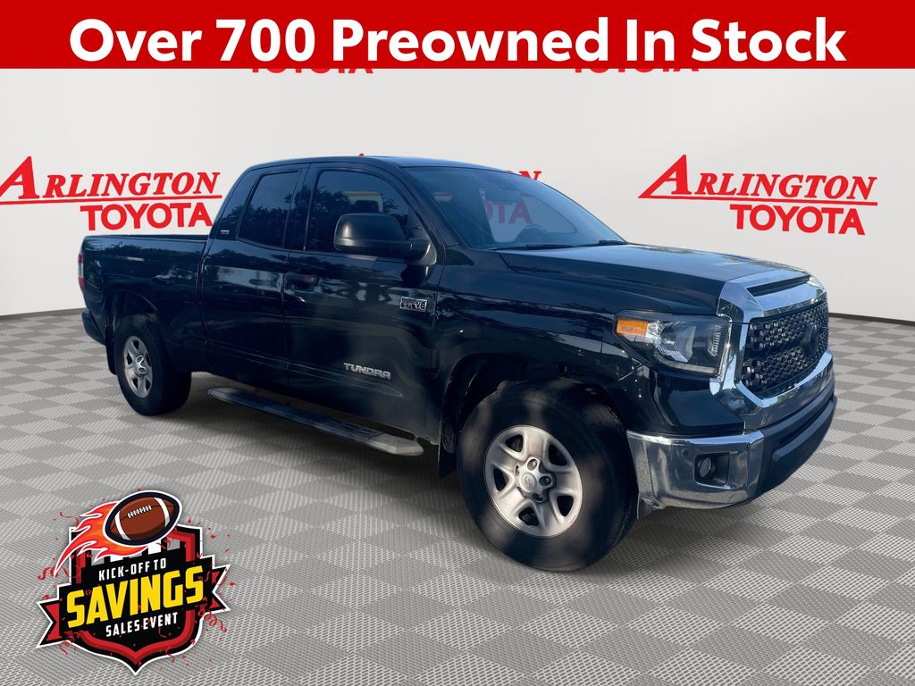 Midnight Black Metallic 2021 Toyota Tundra Pickup Truck Four-Wheel Drive 6-Speed Automatic