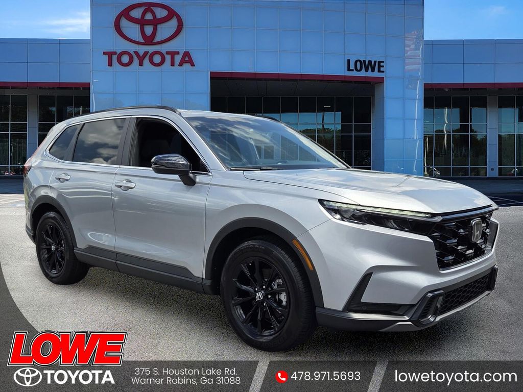 Solar Silver Metallic 2025 Honda CR-V Hybrid SUV / Crossover Front-Wheel Drive Continuously Variable Transmission