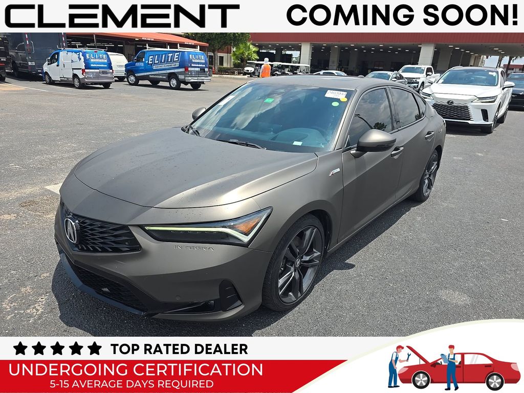 Platinum White Pearl 2024 Acura Integra Sedan Front-Wheel Drive Continuously Variable Transmission