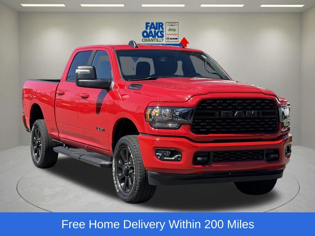 Flame Red Clearcoat 2024 RAM 2500 Big Horn Crew Cab 4WD Pickup Truck Four-Wheel Drive 8-Speed Automatic