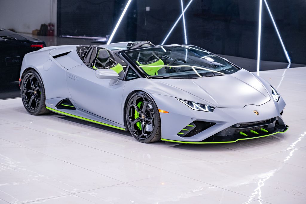 Grigio Telesto Metallic 2023 Lamborghini Huracan Convertible Rear-Wheel Drive 7-Speed Manual