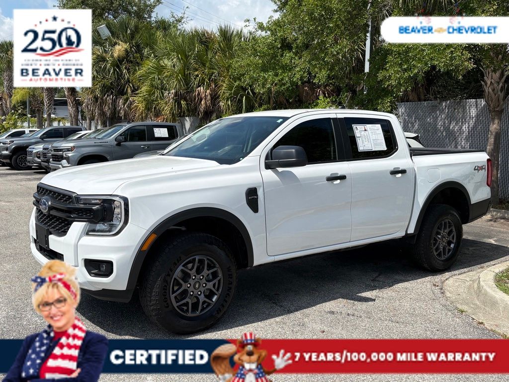 Oxford White 2024 Ford Ranger Pickup Truck Four-Wheel Drive Automatic