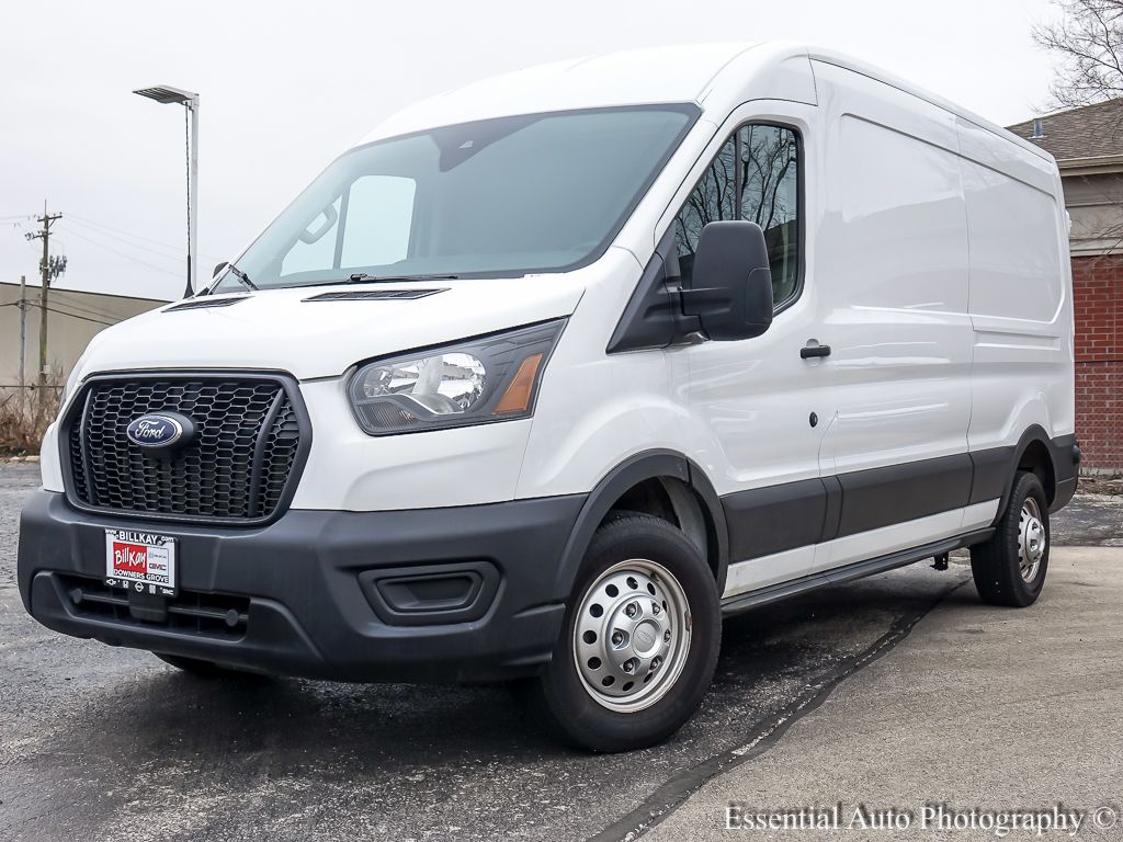 Oxford White 2024 Ford Transit Cargo 250 Medium Roof LB AWD Van All-Wheel Drive Automatic