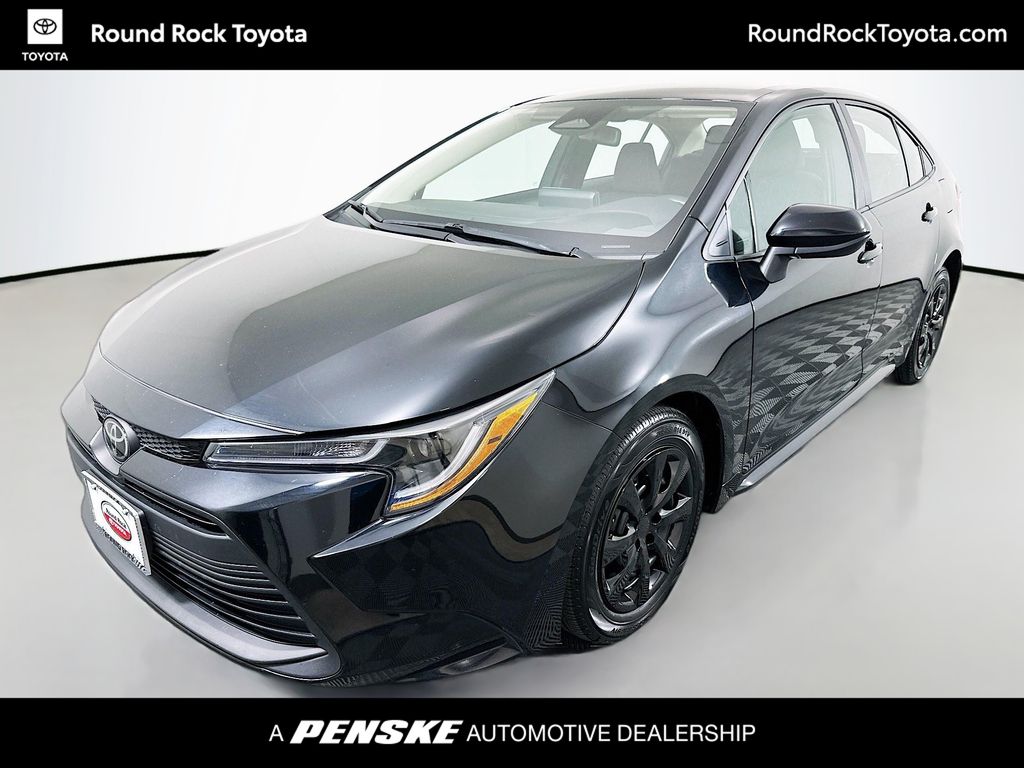 Midnight Black Metallic 2024 Toyota Corolla LE FWD Sedan Front-Wheel Drive Continuously Variable Transmission