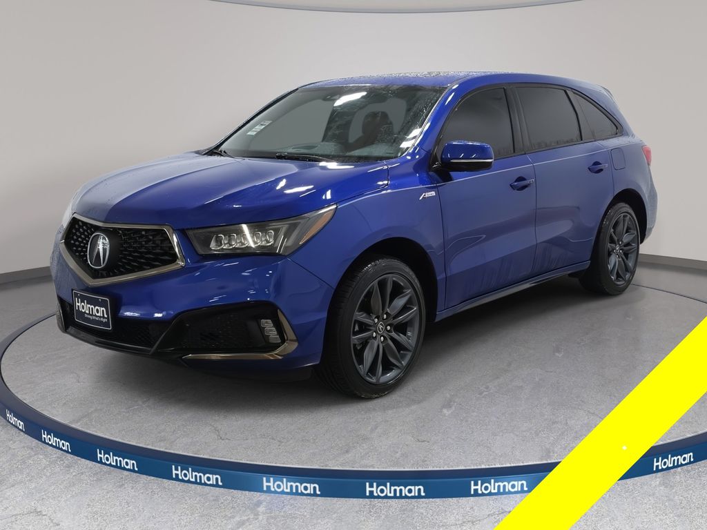 Blue 2019 Acura MDX SH-AWD with Technology and A-SPEC Package SUV / Crossover All-Wheel Drive 9-Speed Automatic