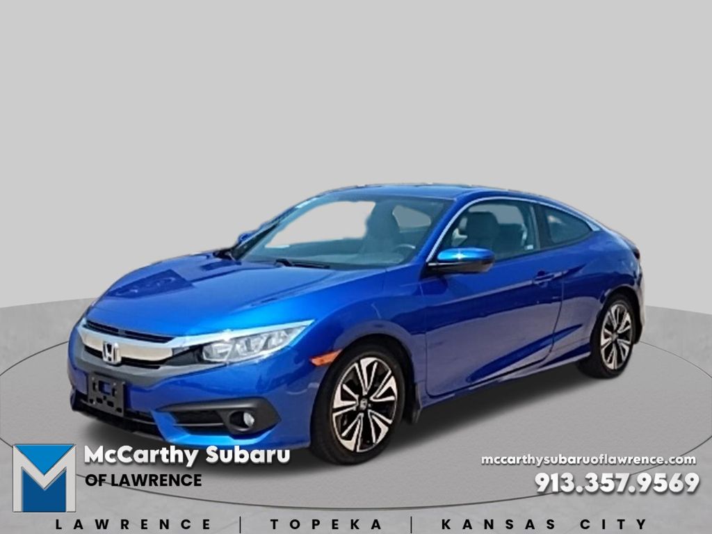 Aegean Blue Metallic 2018 Honda Civic Coupe Coupe Front-Wheel Drive Continuously Variable Transmission