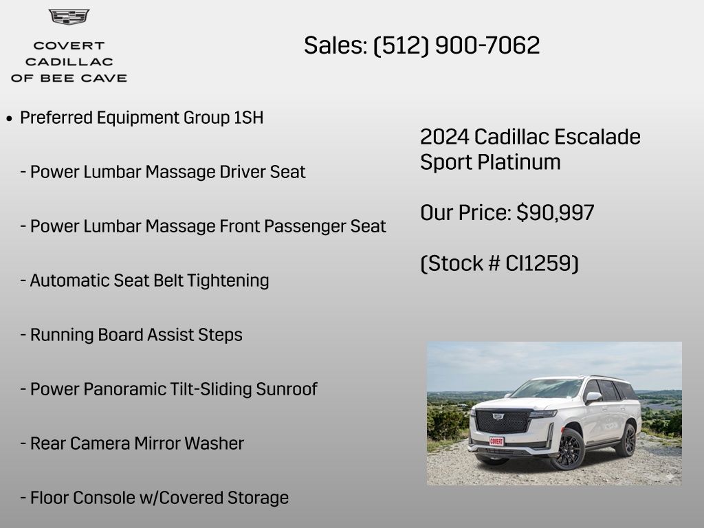 Used Car 2024 Cadillac Escalade  Sport Platinum For Sale Under $100,000 In Austin, Texas