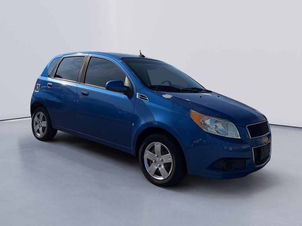 Bright Blue 2009 Chevrolet Aveo Hatchback Front-Wheel Drive 4-Speed Automatic Overdrive