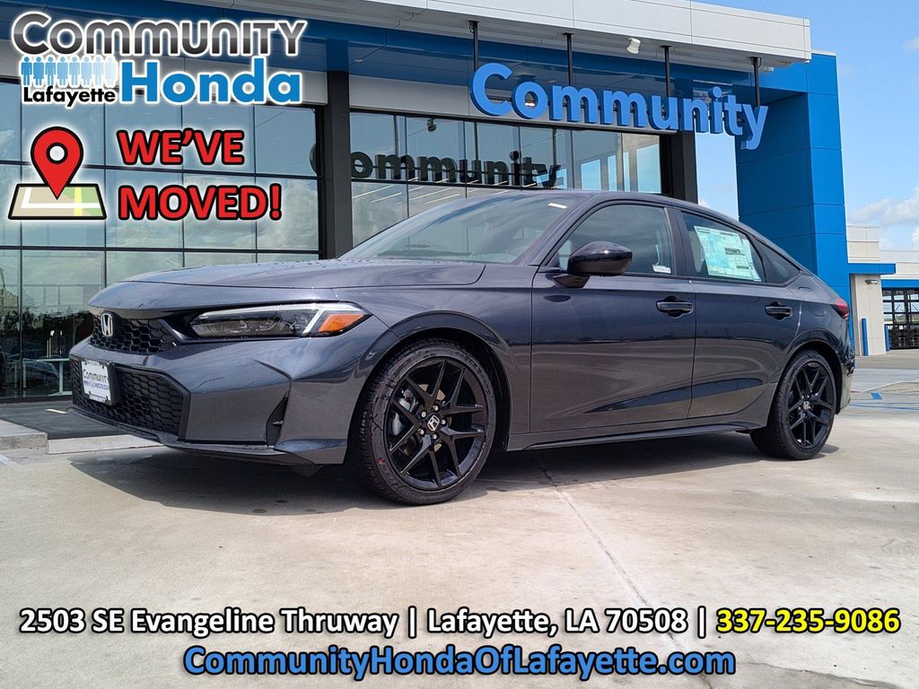 Meteorite Gray Metallic 2026 Honda Civic Hatchback Hatchback Front-Wheel Drive Continuously Variable Transmission