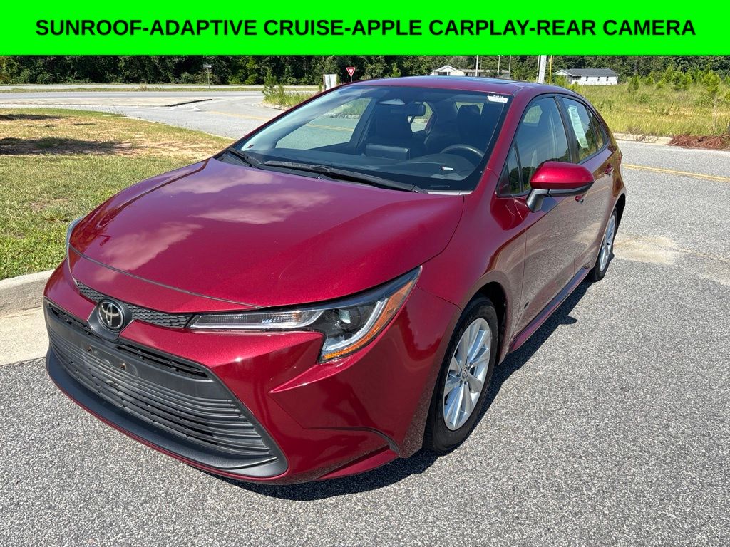 Red (Ruby Flare Pearl) 2023 Toyota Corolla Sedan Front-Wheel Drive Continuously Variable Transmission
