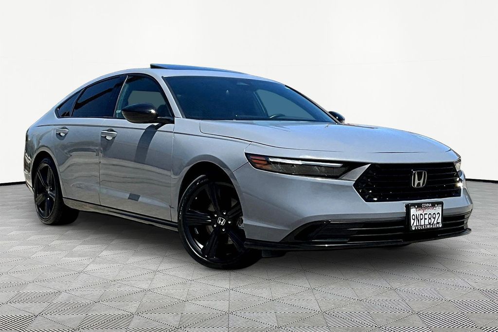 Urban Gray Pearl 2024 Honda Accord Hybrid Sedan Front-Wheel Drive Continuously Variable Transmission