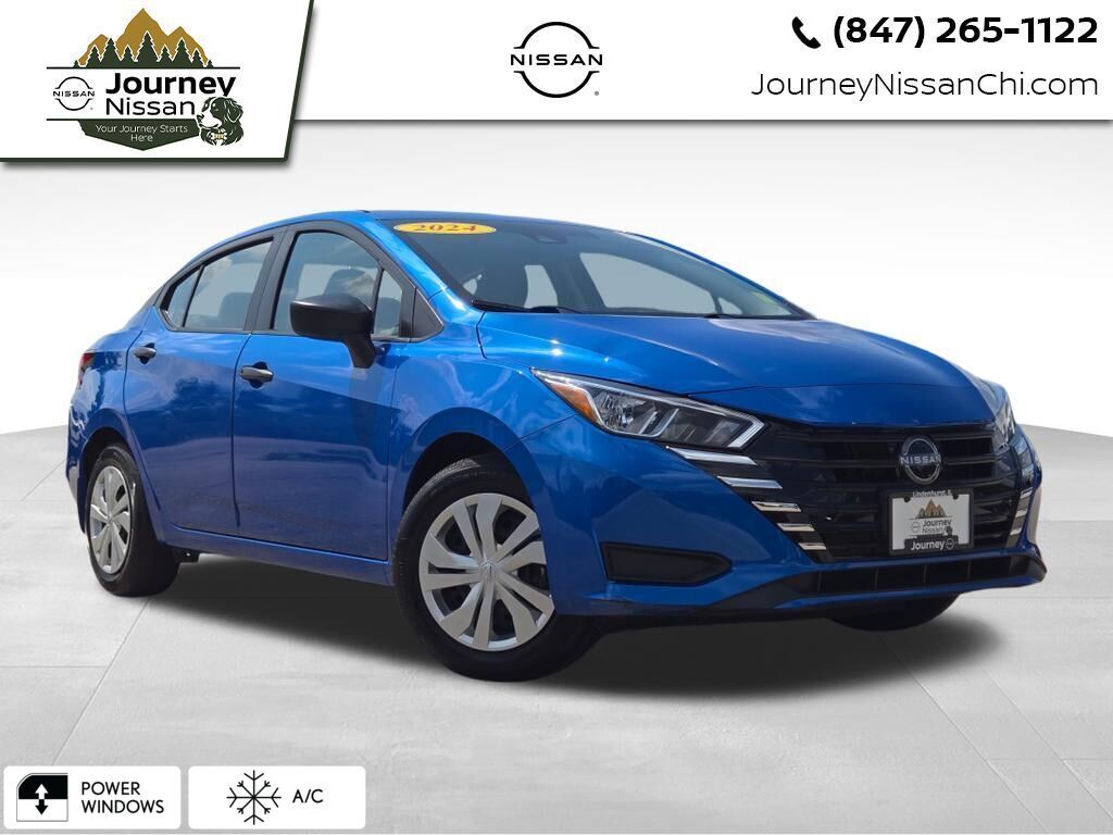 Electric Blue Metallic 2024 Nissan Versa Sedan Front-Wheel Drive Continuously Variable Transmission