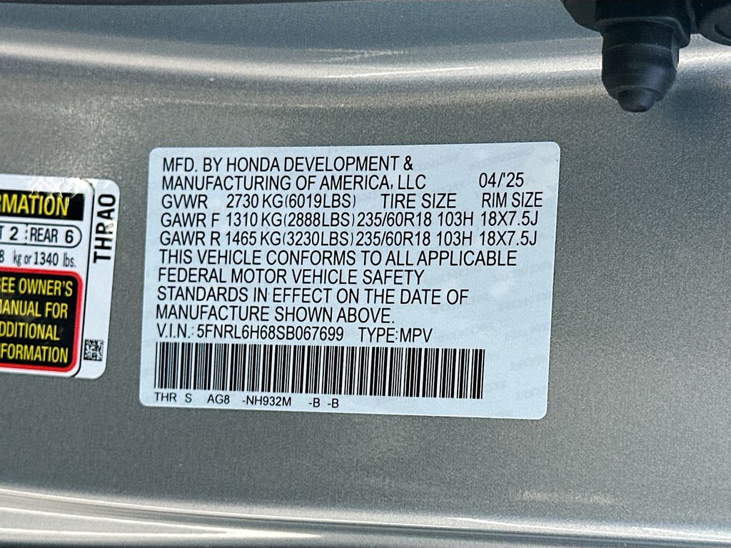 2025 Honda Odyssey EX-L 23