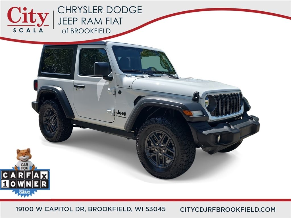 Bright White Clearcoat 2025 Jeep Wrangler SUV / Crossover Four-Wheel Drive 6-Speed Manual