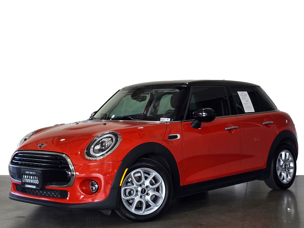 Solaris Orange Metallic 2021 MINI Cooper Hatchback Front-Wheel Drive 7-Speed Automatic