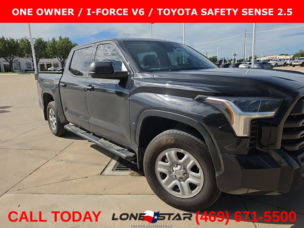 Midnight Black Metallic 2026 Toyota Tundra SR CrewMax Cab 4WD Pickup Truck Four-Wheel Drive Automatic