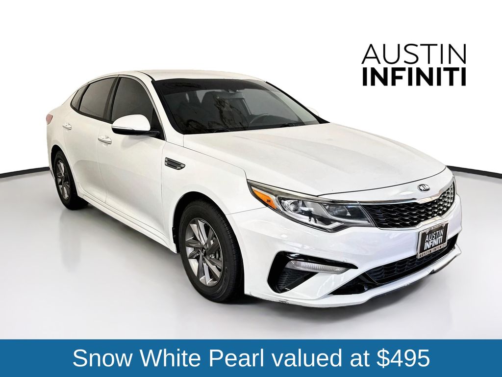 Snow White Pearl 2020 Kia Optima Sedan Front-Wheel Drive 6-Speed Automatic