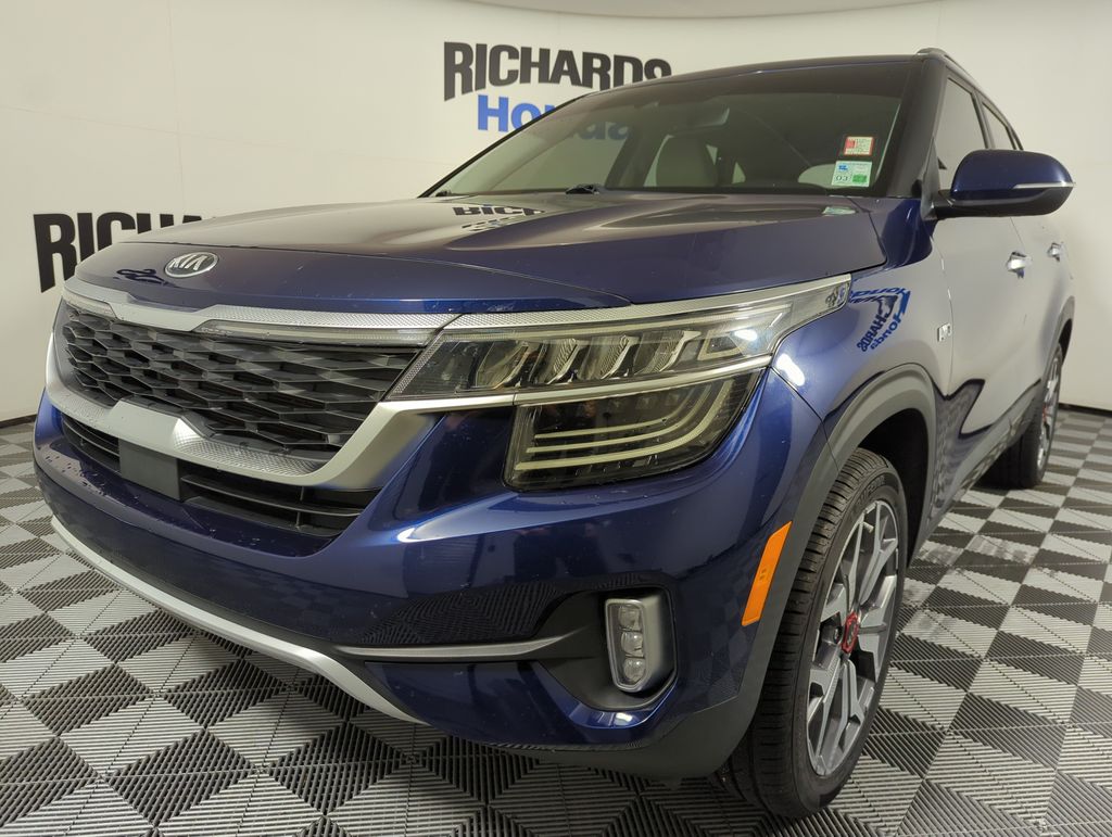 Dark Ocean Blue 2021 Kia Seltos SX Turbo AWD SUV / Crossover All-Wheel Drive 7-Speed Automatic