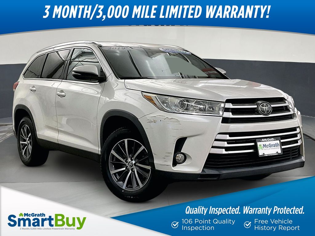 White (Blizzard Pearl) 2019 Toyota Highlander XLE FWD SUV / Crossover Front-Wheel Drive 8-Speed Automatic