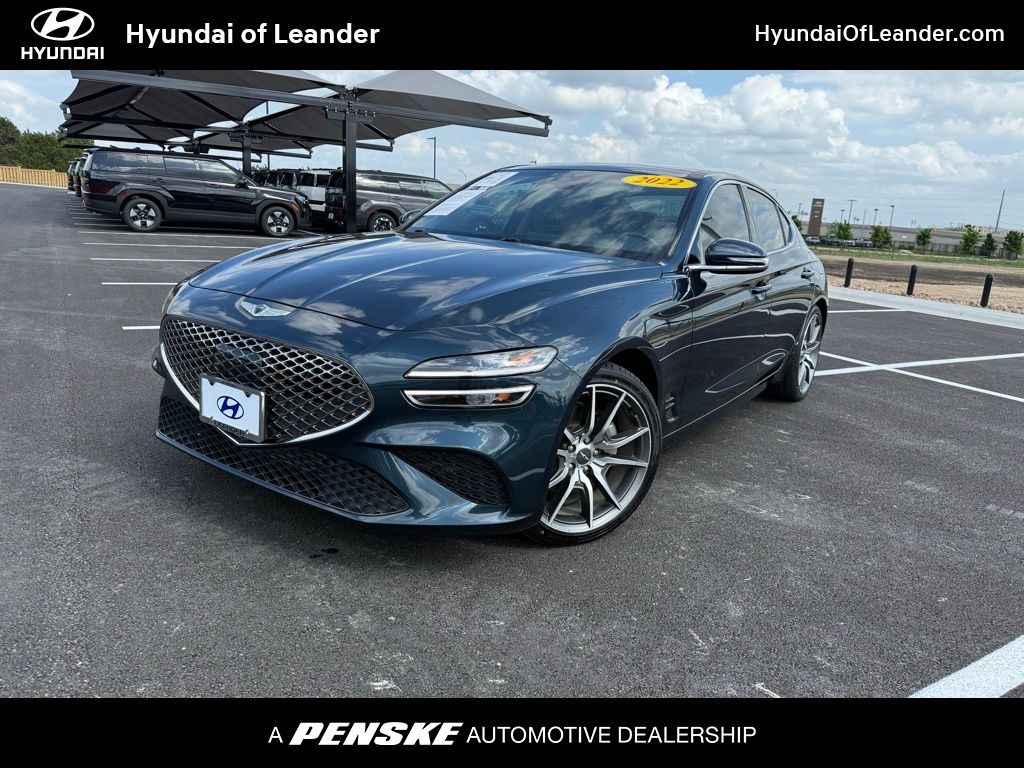 Blue 2022 Genesis G70 2.0T RWD Sedan Rear-Wheel Drive 8-Speed Automatic