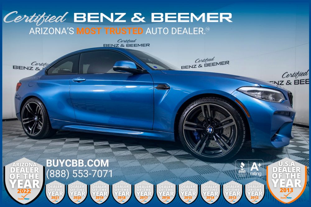 Long Beach Blue Metallic 2018 BMW M2 RWD Coupe Rear-Wheel Drive 7-Speed Automatic