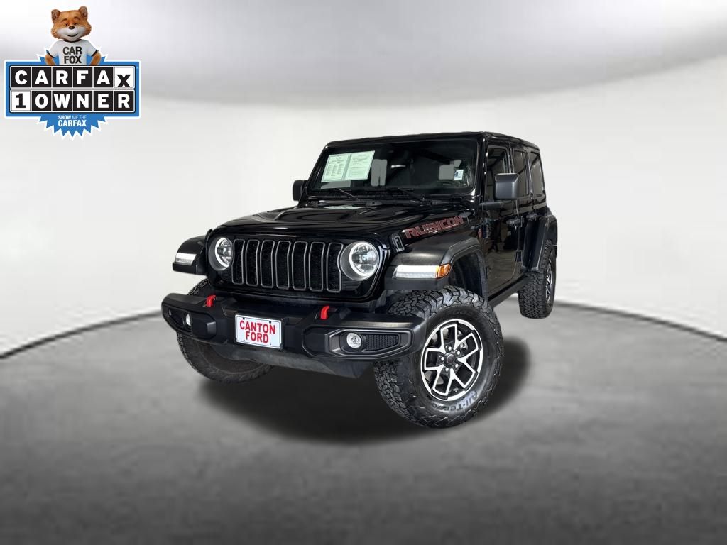 Black Clearcoat 2025 Jeep Wrangler Rubicon 4-Door 4WD SUV / Crossover Four-Wheel Drive 8-Speed Automatic
