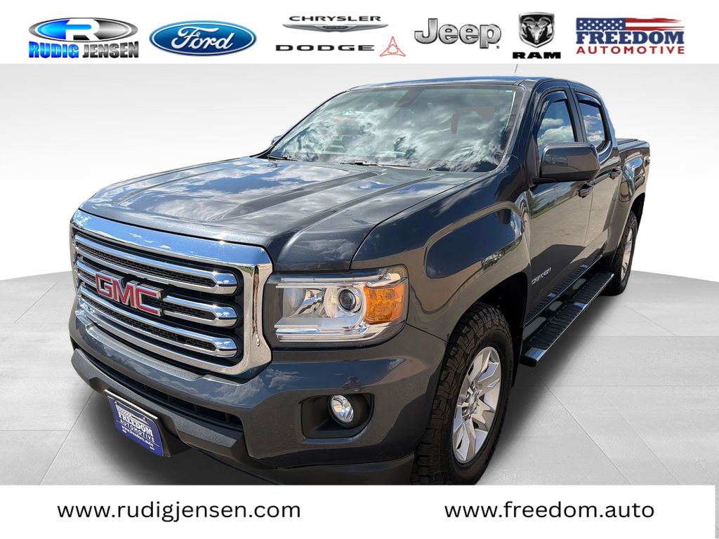 Cyber Gray Metallic 2016 GMC Canyon SLE Crew Cab 4WD Pickup Truck Four-Wheel Drive 6-Speed Automatic