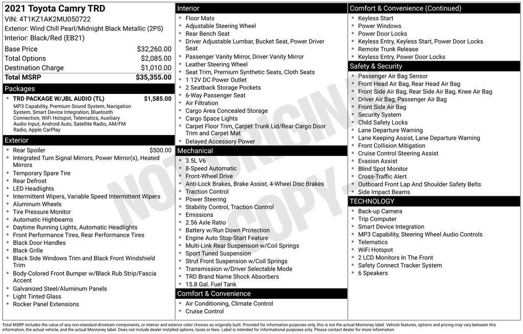 Certified Used 2021 Beige Toyota TRD V6 image 2