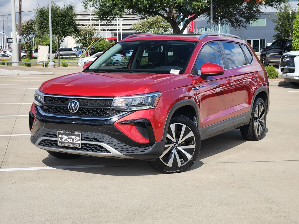 2022 Volkswagen Taos 1.5T SE Red at DeMontrond Mazda