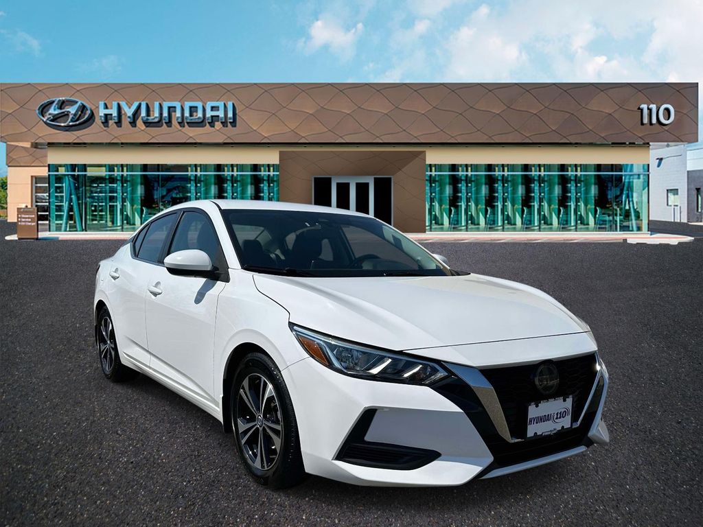 White (Fresh Powder) 2021 Nissan Sentra SV FWD Sedan Front-Wheel Drive Continuously Variable Transmission