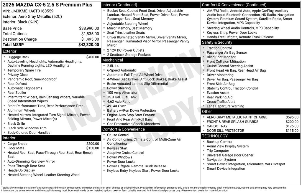 New 2026 Gray Mazda 2.5 S Premium Plus image 2