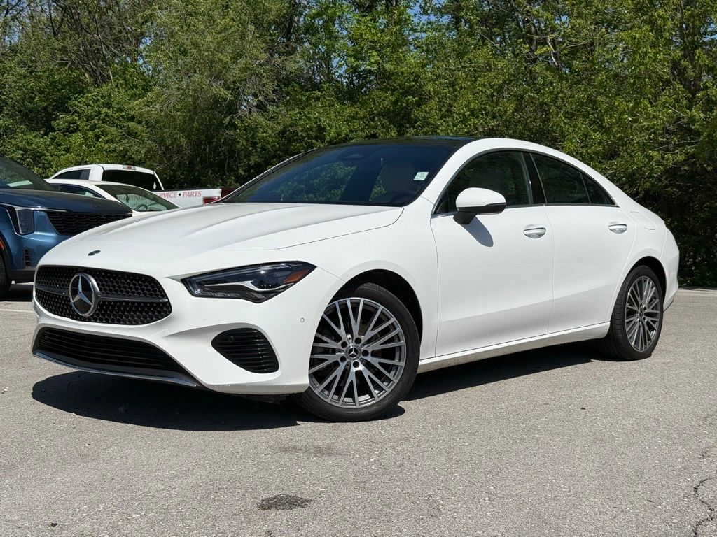 Polar White 2025 Mercedes-Benz CLA 250 4MATIC Coupe All-Wheel Drive 8-Speed Dual Clutch