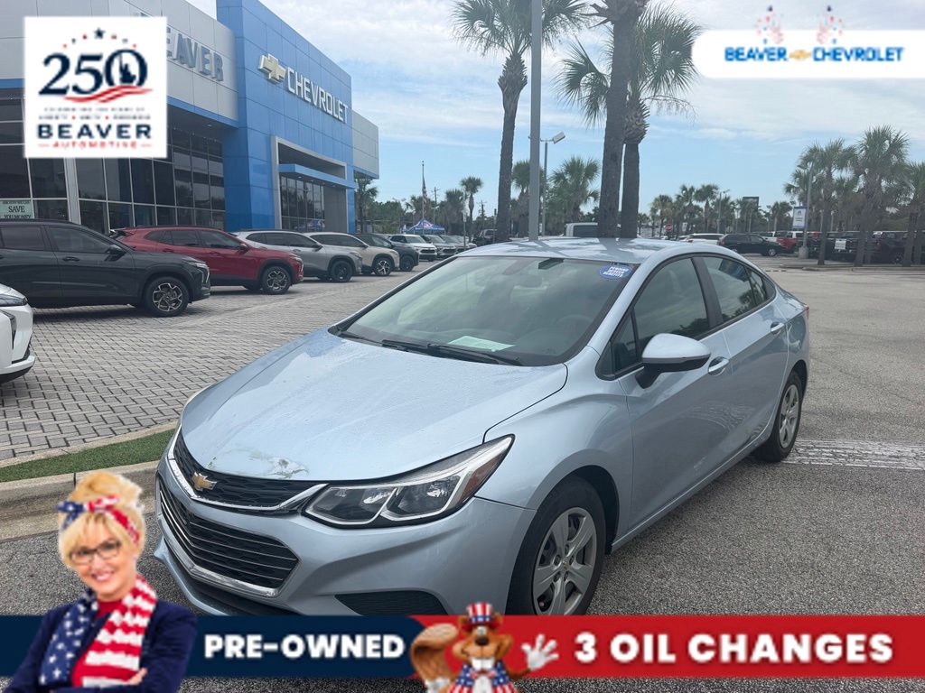 Arctic Blue 2018 Chevrolet Cruze Sedan Front-Wheel Drive 6-Speed Automatic