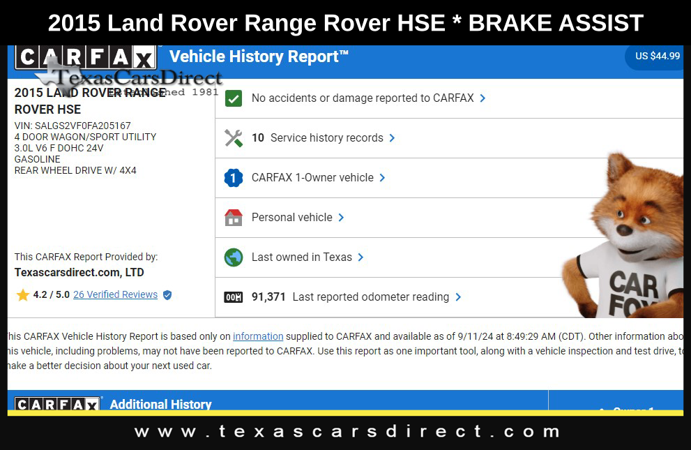 2015 Land Rover Range Rover 3.0L V6 Supercharged HSE 11