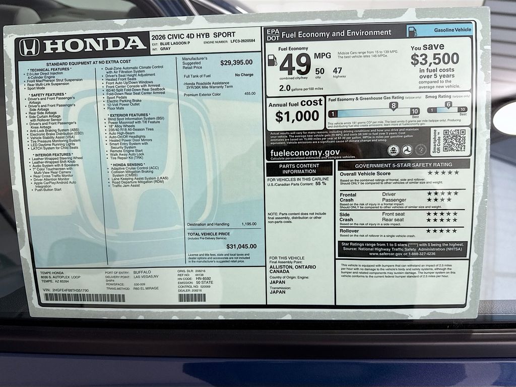 Thumbnail: 2026 Honda Civic - 9