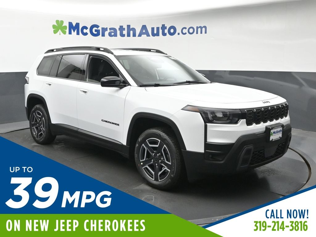 Bright White Clearcoat 2026 Jeep Cherokee SUV / Crossover Four-Wheel Drive Continuously Variable Transmission