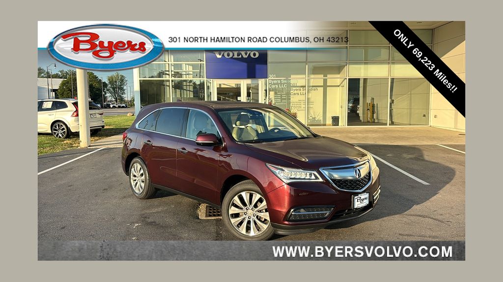 Dark Cherry Pearl 2016 Acura MDX SUV / Crossover Front-Wheel Drive 9-Speed Automatic