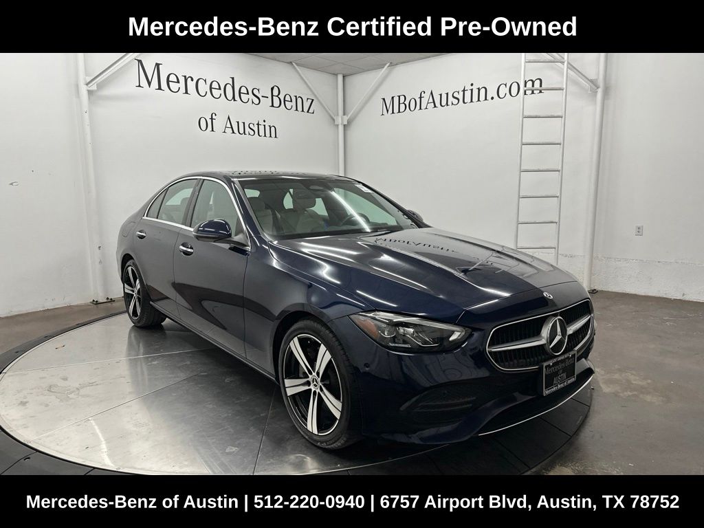 Blue 2023 Mercedes-Benz C-Class Sedan Rear-Wheel Drive 9-Speed Automatic