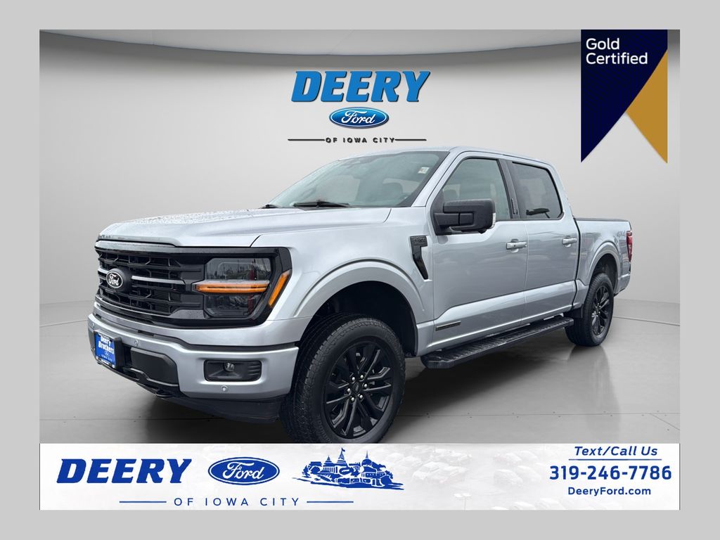 Iconic Silver Metallic 2024 Ford F-150 Pickup Truck Four-Wheel Drive 10-Speed Automatic